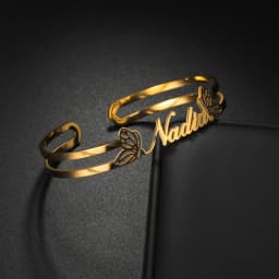 Atoztide Customized Letter Name Bracelet Personalized Custom Bangles for Women Men Stainless Steel Chrismas Jewelry Gift