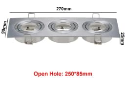 LED Recessed Downlight Frame GU10 MR16 Housing Hot Sale Aluminum Double heads GU10 MR16 Downlight Holder Black Silver White