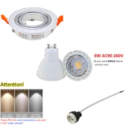 LED Recessed Downlight Frame GU10 MR16 Housing Hot Sale Aluminum Double heads GU10 MR16 Downlight Holder Black Silver White