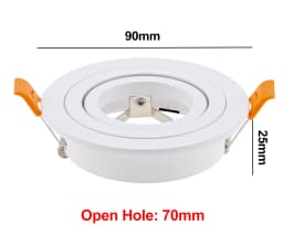 LED Recessed Downlight Frame GU10 MR16 Housing Hot Sale Aluminum Double heads GU10 MR16 Downlight Holder Black Silver White