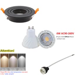 LED Recessed Downlight Frame GU10 MR16 Housing Hot Sale Aluminum Double heads GU10 MR16 Downlight Holder Black Silver White