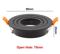 LED Recessed Downlight Frame GU10 MR16 Housing Hot Sale Aluminum Double heads GU10 MR16 Downlight Holder Black Silver White