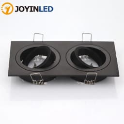 LED Recessed Downlight Frame GU10 MR16 Housing Hot Sale Aluminum Double heads GU10 MR16 Downlight Holder Black Silver White
