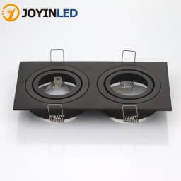LED Recessed Downlight Frame GU10 MR16 Housing Hot Sale Aluminum Double heads GU10 MR16 Downlight Holder Black Silver White