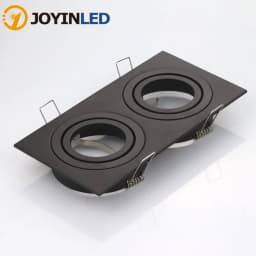 LED Recessed Downlight Frame GU10 MR16 Housing Hot Sale Aluminum Double heads GU10 MR16 Downlight Holder Black Silver White