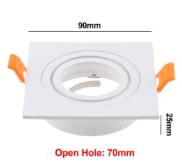 LED Recessed Downlight Frame GU10 MR16 Housing Hot Sale Aluminum Double heads GU10 MR16 Downlight Holder Black Silver White