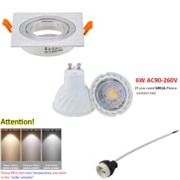 LED Recessed Downlight Frame GU10 MR16 Housing Hot Sale Aluminum Double heads GU10 MR16 Downlight Holder Black Silver White