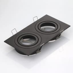 LED Recessed Downlight Frame GU10 MR16 Housing Hot Sale Aluminum Double heads GU10 MR16 Downlight Holder Black Silver White