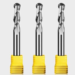 Vsharp 2 Flutes Ball Nose End Mill 3.175/4/ 6/8mm Shank Tungsten Carbide Engraving Milling Cutter Wood MDF 3D Carving CNC Tool