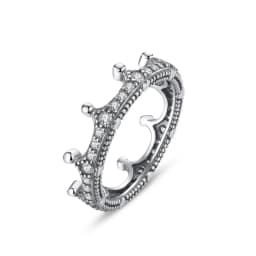Original 925 Sterling Silver Ring Love Heart Wishbone Moon Sun Rings Crystal Rose Gold For Women Wedding Gift Luxury Jewelry