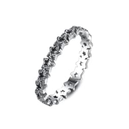 Original 925 Sterling Silver Ring Love Heart Wishbone Moon Sun Rings Crystal Rose Gold For Women Wedding Gift Luxury Jewelry