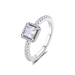 Original 925 Sterling Silver Ring Love Heart Wishbone Moon Sun Rings Crystal Rose Gold For Women Wedding Gift Luxury Jewelry