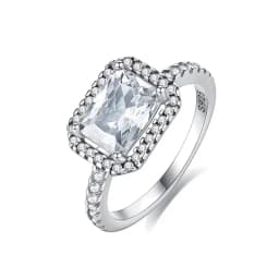 Original 925 Sterling Silver Ring Love Heart Wishbone Moon Sun Rings Crystal Rose Gold For Women Wedding Gift Luxury Jewelry