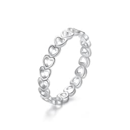 Original 925 Sterling Silver Ring Love Heart Wishbone Moon Sun Rings Crystal Rose Gold For Women Wedding Gift Luxury Jewelry