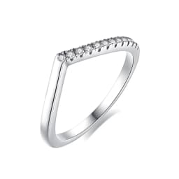 Original 925 Sterling Silver Ring Love Heart Wishbone Moon Sun Rings Crystal Rose Gold For Women Wedding Gift Luxury Jewelry