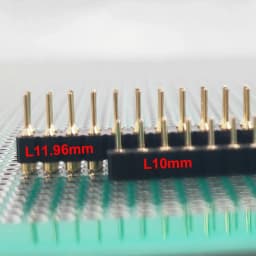 20pcs 1x40P 2.54mm Round Hole Male Tin Gold Female Pin Header Single Row 0.1" Breakable PCB IC Crystal Transistor Socket