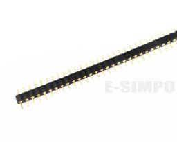 20pcs 1x40P 2.54mm Round Hole Male Tin Gold Female Pin Header Single Row 0.1" Breakable PCB IC Crystal Transistor Socket