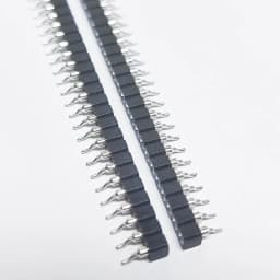 20pcs 1x40P 2.54mm Round Hole Male Tin Gold Female Pin Header Single Row 0.1" Breakable PCB IC Crystal Transistor Socket