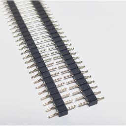 20pcs 1x40P 2.54mm Round Hole Male Tin Gold Female Pin Header Single Row 0.1" Breakable PCB IC Crystal Transistor Socket