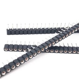 20pcs 1x40P 2.54mm Round Hole Male Tin Gold Female Pin Header Single Row 0.1" Breakable PCB IC Crystal Transistor Socket
