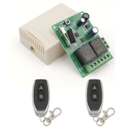 433MHz Universal Wireless Remote Control DC 24V 2CH rf Relay Receiver and Transmitter for Universal Garage door and gate Control