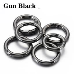 10pcs/5pcs Spring Clasp Keychain Ring KC Gold Color Openable Round Carabiner Hook Buckle Bag Chain for Key Jewelry Making DIY