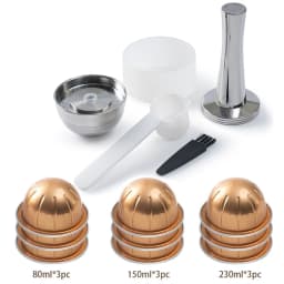 For use only with Nespresso Vertuo Next Vertuoline Reusable Stainless Steel Capsule Refillable Coffee Filter with Original Pod