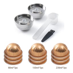 For use only with Nespresso Vertuo Next Vertuoline Reusable Stainless Steel Capsule Refillable Coffee Filter with Original Pod