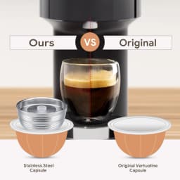For use only with Nespresso Vertuo Next Vertuoline Reusable Stainless Steel Capsule Refillable Coffee Filter with Original Pod