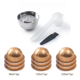 For use only with Nespresso Vertuo Next Vertuoline Reusable Stainless Steel Capsule Refillable Coffee Filter with Original Pod