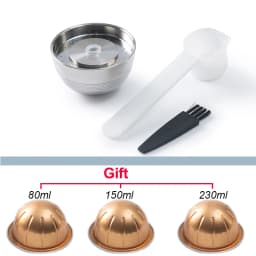 For use only with Nespresso Vertuo Next Vertuoline Reusable Stainless Steel Capsule Refillable Coffee Filter with Original Pod