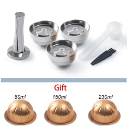 For use only with Nespresso Vertuo Next Vertuoline Reusable Stainless Steel Capsule Refillable Coffee Filter with Original Pod