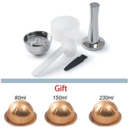 For use only with Nespresso Vertuo Next Vertuoline Reusable Stainless Steel Capsule Refillable Coffee Filter with Original Pod