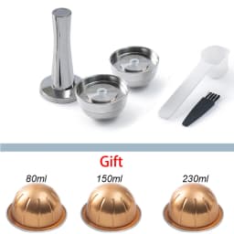 For use only with Nespresso Vertuo Next Vertuoline Reusable Stainless Steel Capsule Refillable Coffee Filter with Original Pod