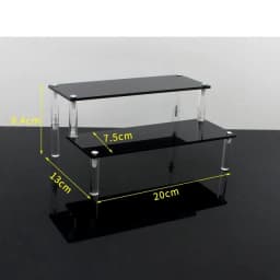 1-5 Tier Acrylic Display Stand,Clear Display Riser Rack for Cupcake,Perfume Doll Décor and Organizer Amiibo Funko POP Figures