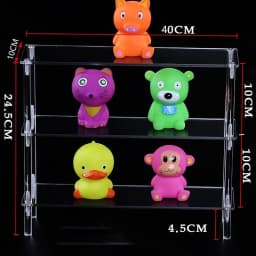 1-5 Tier Acrylic Display Stand,Clear Display Riser Rack for Cupcake,Perfume Doll Décor and Organizer Amiibo Funko POP Figures
