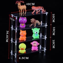 1-5 Tier Acrylic Display Stand,Clear Display Riser Rack for Cupcake,Perfume Doll Décor and Organizer Amiibo Funko POP Figures