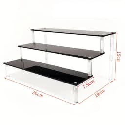 1-5 Tier Acrylic Display Stand,Clear Display Riser Rack for Cupcake,Perfume Doll Décor and Organizer Amiibo Funko POP Figures