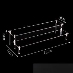 1-5 Tier Acrylic Display Stand,Clear Display Riser Rack for Cupcake,Perfume Doll Décor and Organizer Amiibo Funko POP Figures
