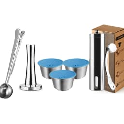 Refillable For Dolce Gusto Capsule Silicone Sleeve Stainless Steel Metal Dolci Gusto Coffee Maker Coffee Scoop Tamper i Cafilas