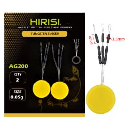 Hirisi 2set Sinkers Hooklink Weights Size 0.05g 0.08g for Carp Fishing Terminal Tackle AG200