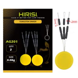 Hirisi 2set Sinkers Hooklink Weights Size 0.05g 0.08g for Carp Fishing Terminal Tackle AG200