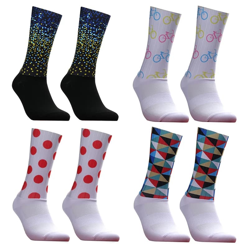New Anti Slip Seamless Cycling Socks Integral Moulding High-tech Bike Sock Compression Bicycle Outdoor Running Sport Socks