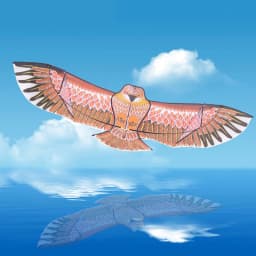3D 1.1m Flat Eagle Kite Big Fly Bird Kite For Children Flying Bird Kites Windsock Outdoor Toys Cloth Toys For Kids Random Color