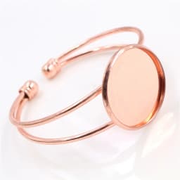 High Quality 20mm 25mm 8 Colors Bronze Gold Silver Plated Bangle Base Bracelet Blank Findings Tray Bezel Setting Cabochon Cameo