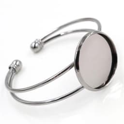 High Quality 20mm 25mm 8 Colors Bronze Gold Silver Plated Bangle Base Bracelet Blank Findings Tray Bezel Setting Cabochon Cameo