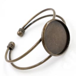 High Quality 20mm 25mm 8 Colors Bronze Gold Silver Plated Bangle Base Bracelet Blank Findings Tray Bezel Setting Cabochon Cameo