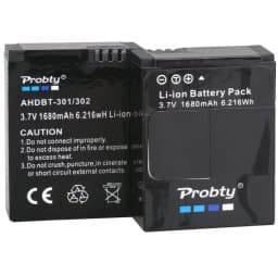 Original Probty for GoPro Hero3 Hero3+ Hero 3 Hero 3+ Battery +LCD Dual Charger for Go Pro AHDBT-301 Action Camera Accessory