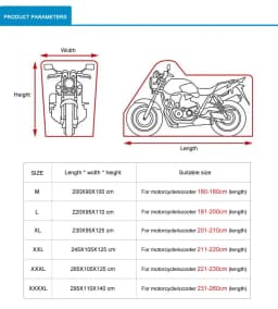 Universal 2 Colors M -4XL Motorcycle Covers UV Protector Cover Motor Scooter Bike Dustproof Cover Indoor Outdoor Elastic Fabric