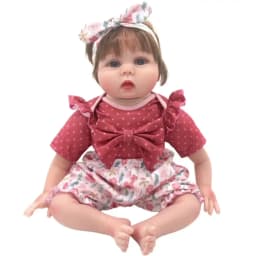 55cm Baby Doll Clothes Jumpsuit  22" Reborn Dolls Lace Dress Hat Children Gift Toys Outfit